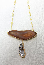 Load image into Gallery viewer, brown-geode-necklace