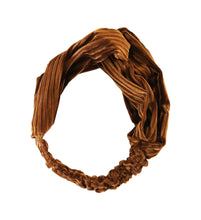 Load image into Gallery viewer, mustard gold velvet knot headband
