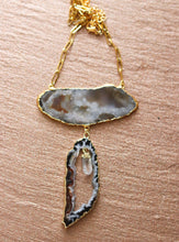Load image into Gallery viewer, Black Smoky Agate Occo Crystal Bib Necklace
