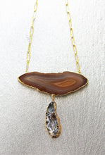 Load image into Gallery viewer, brown-geode-necklace

