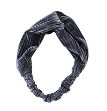 Load image into Gallery viewer, grey velvet twist headband
