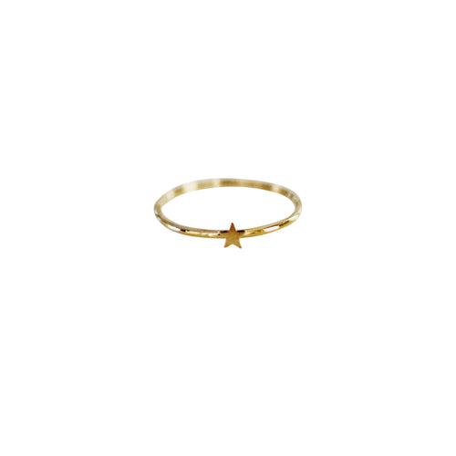 tiny star gold filled ring